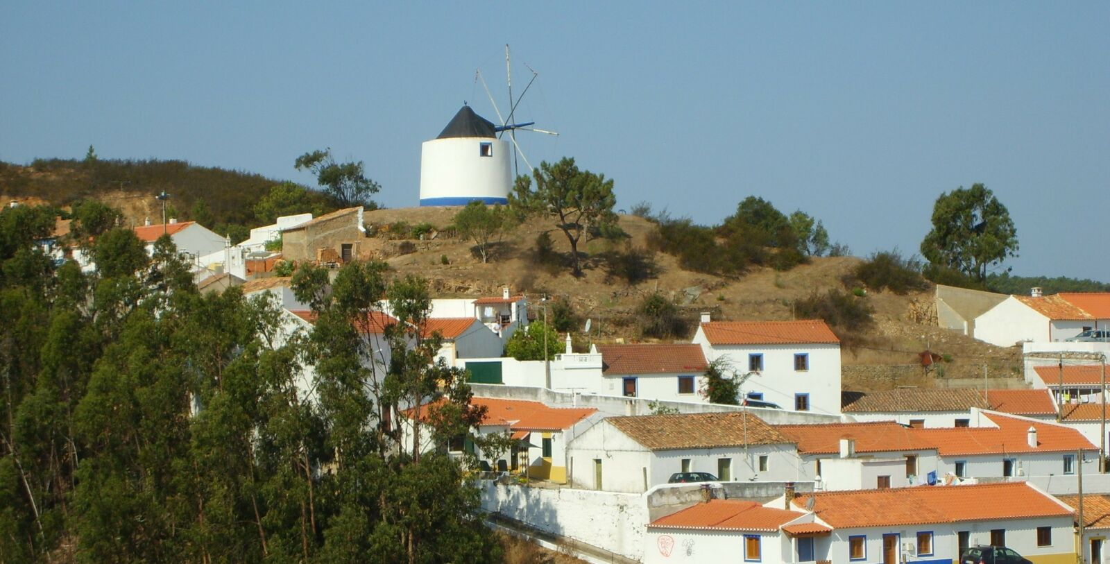 Windmill and houses