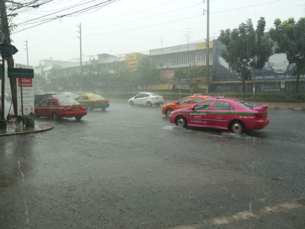 Cars in rain