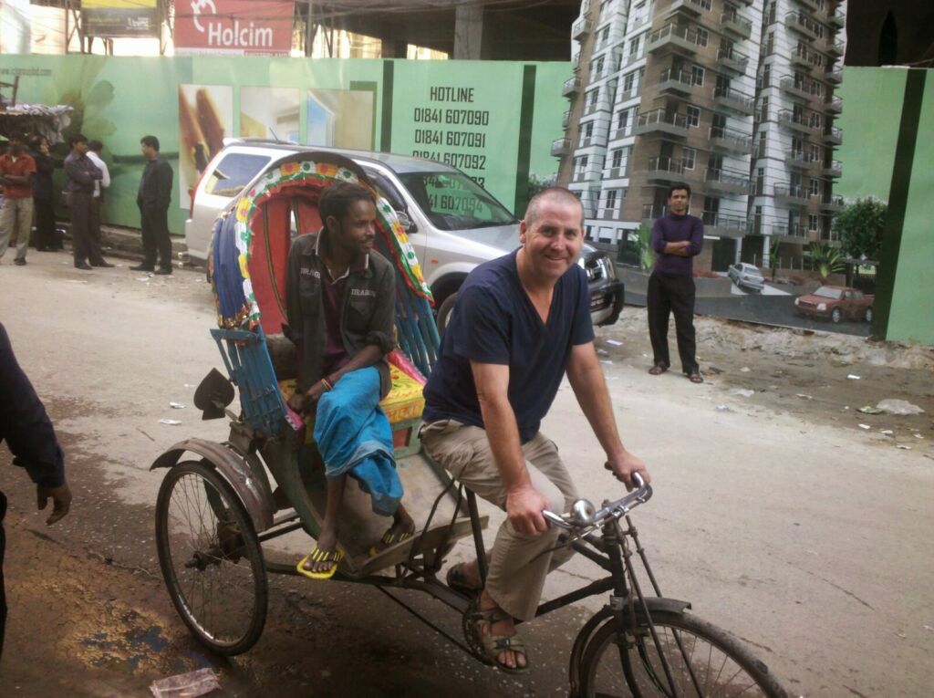 Man on rickshaw