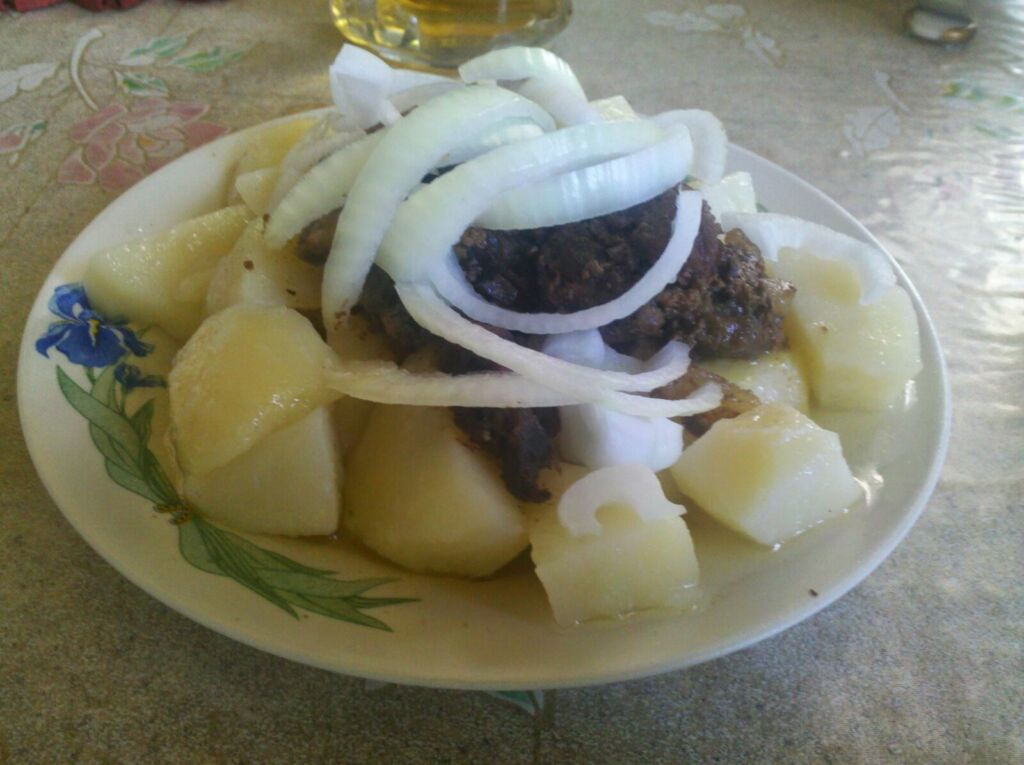 Onion potato meat