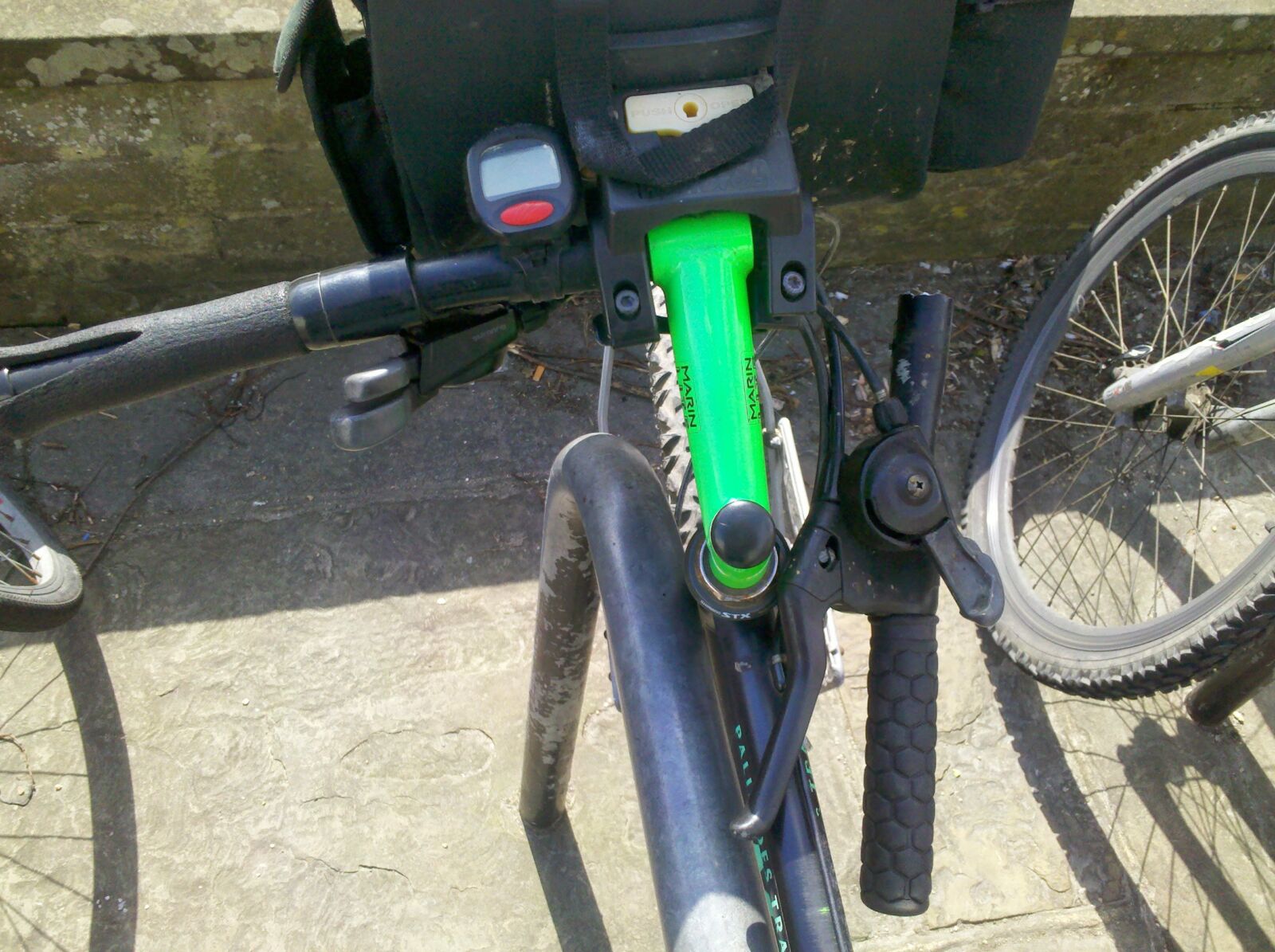Broken bicycle handlebars
