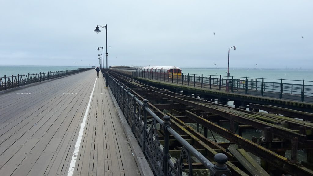 Ryde pier with the train that runs along it