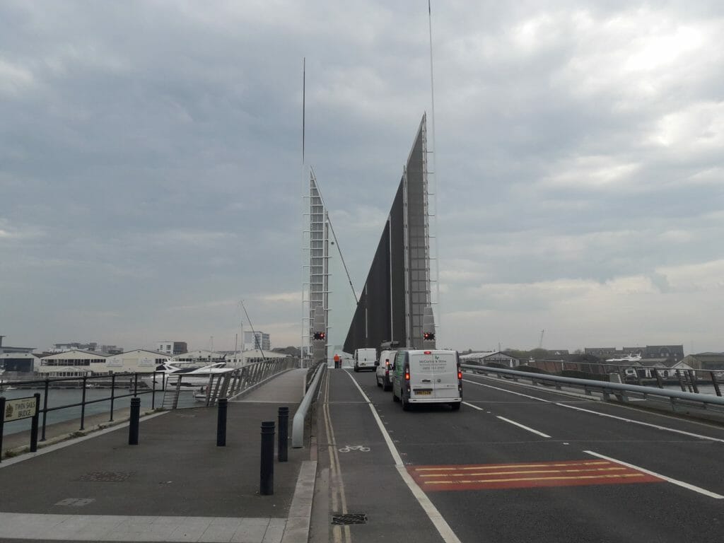 The Two sails bridge at Poole