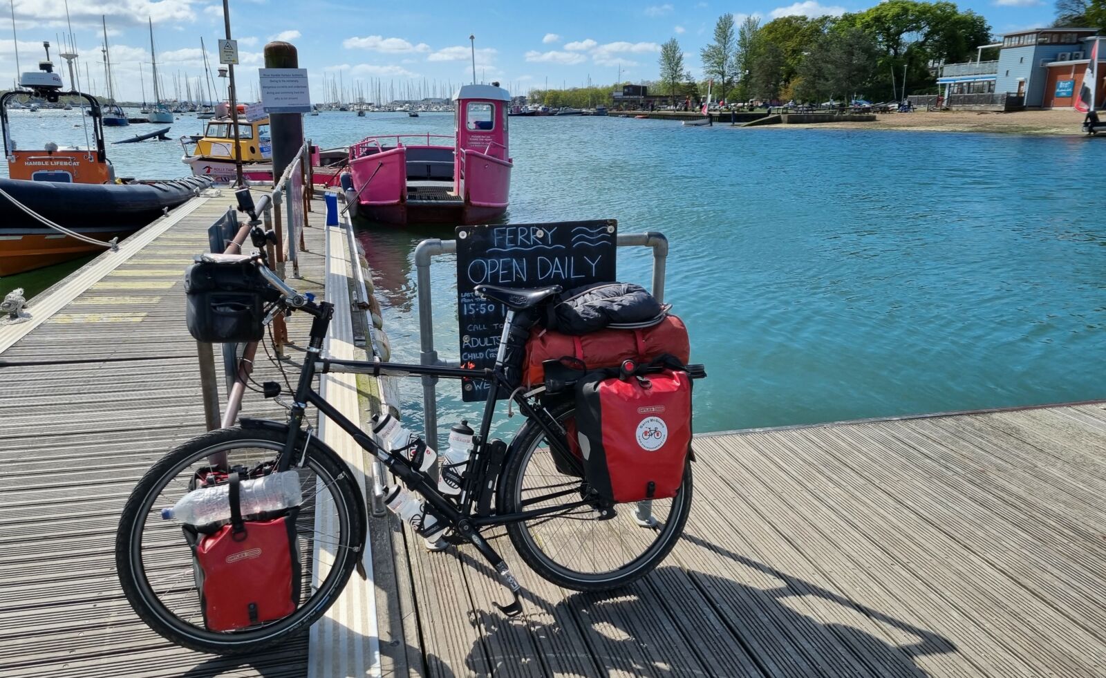 Touring bicycle on jetty