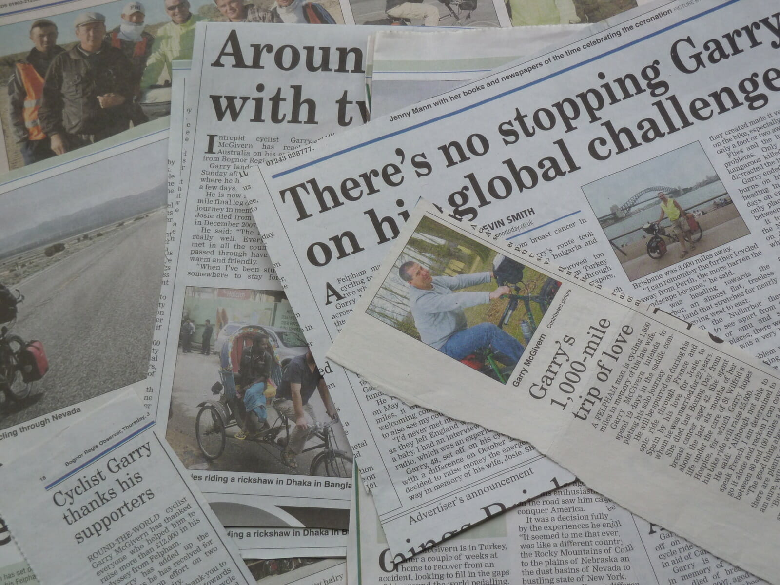 Garry McGivern Travelsonabike2 Newspapers